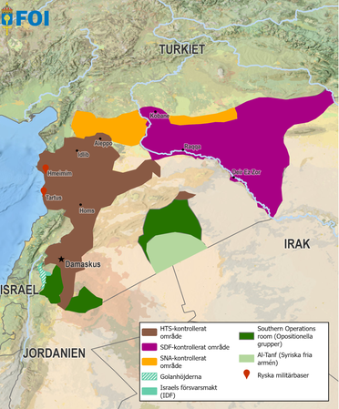 Map over Syria, Lebanon, Jordan, Turkey 