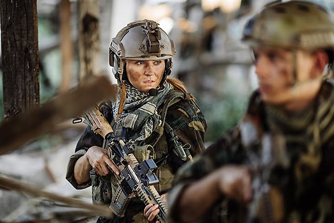 Soldier in camouflage